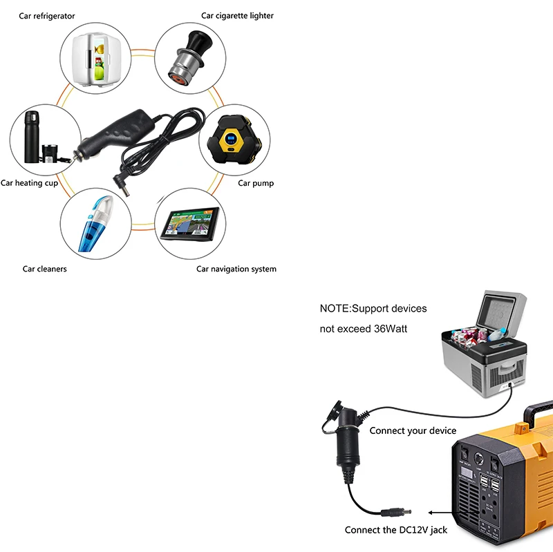 Wholesale Portable Cigarette Lighter with DC 5521Mm Converter Battery Connector Charger Quick Connect Supply Cigar Plug 11