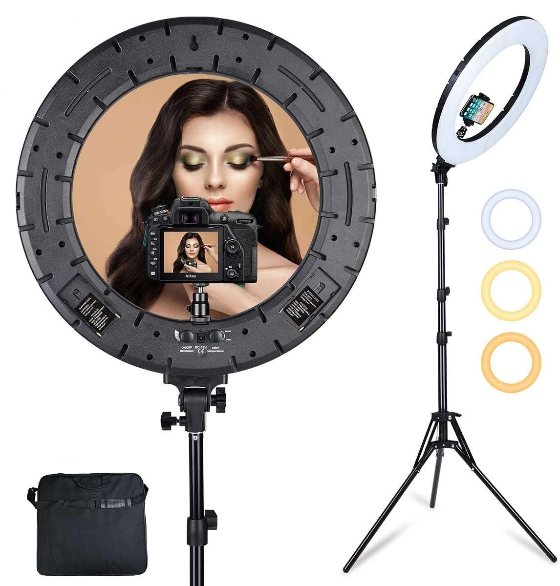 Photo/Studio/Phone/Video professional Led Ringlight with Filter Mirror Tripod Stand Led Lamp Ring Light for photography light.jpg
