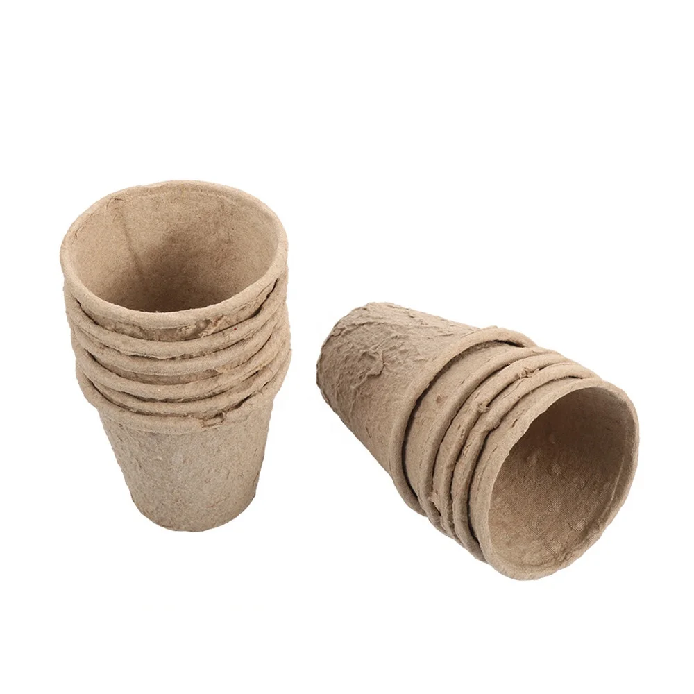 Disposable Paper Pulp CultIvation Cups Biodegradable Seedling Nursery ...