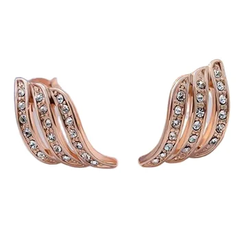 14K Rose Gold Peridot Earrings for Women Anillos Wedding Bizuteria Gemstone yellow Topaz Diamond Jewelry Stud Earring Orecchini