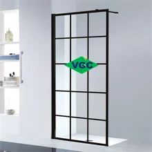 VGC  Factory Good Price 6mm-10mm Tempered Glass Panels Custom Glass Enclosed Shower Door Walk In Shower Screen