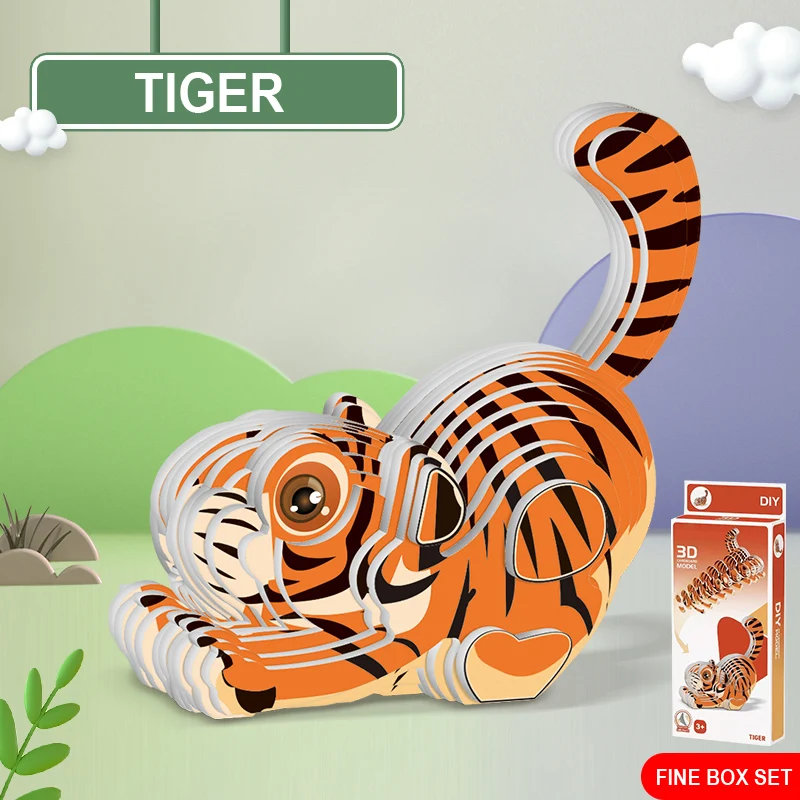 Children Educational Assembly 3D Scene Paper Puzzle Games Play DIY ...
