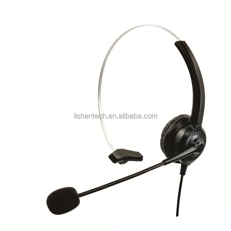 Hands Free Call Center Noise Cancelling Corded Monaural Headset