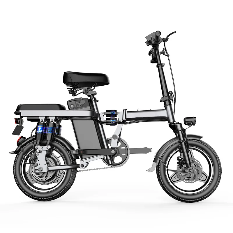 Folding Electric Bike 400w 48v Mini Foldable E Bike 14 Inch Dual ...