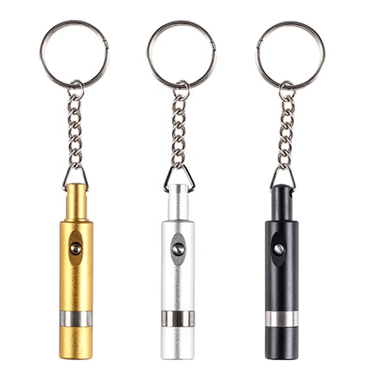 Portable Stainless Steel Cigar Punch Cutter With Keyring Attachment For Travel Black Compact Design