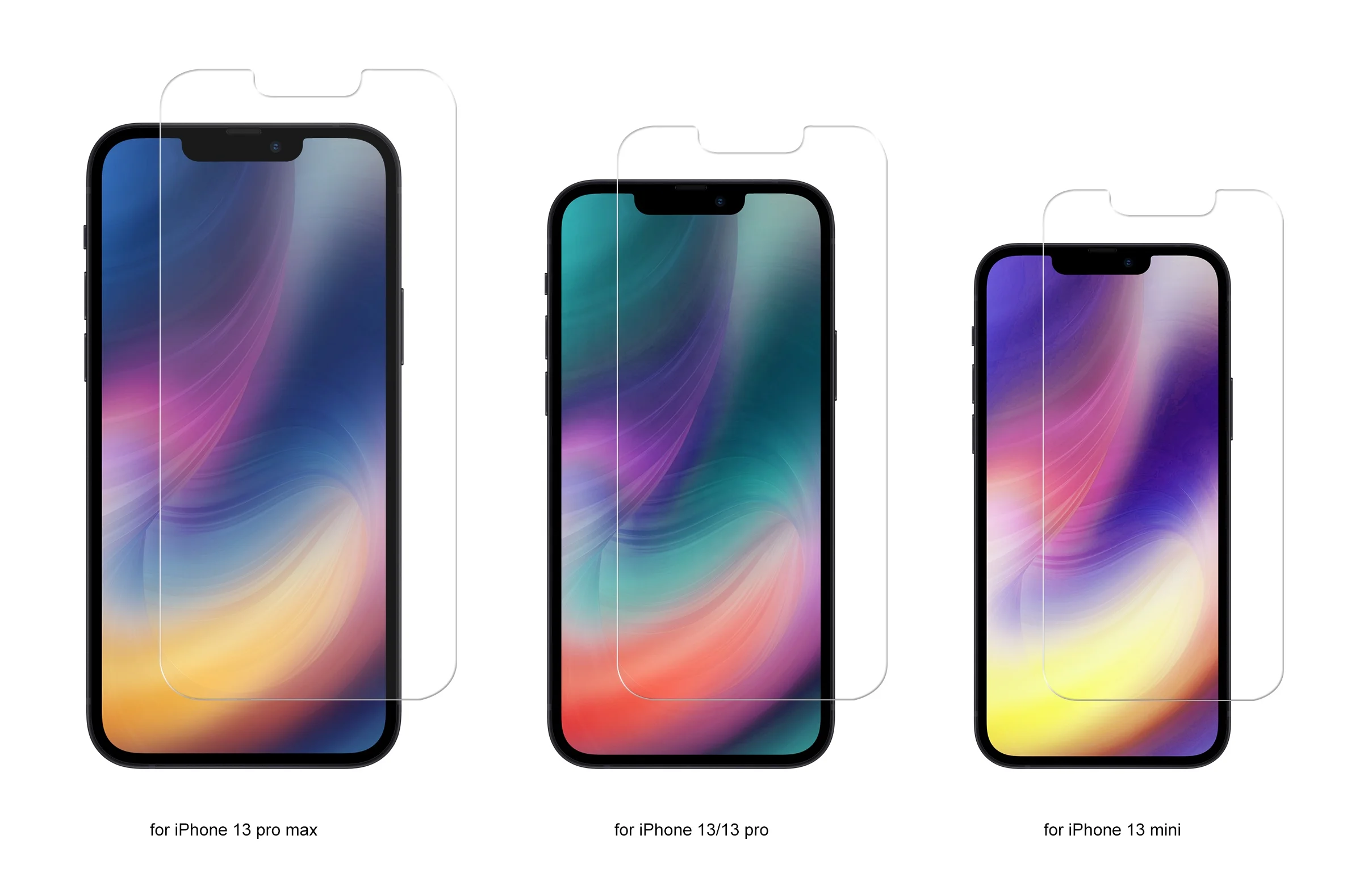 Прозрачное закаленное стекло 9H HD для Apple Iphone 12 13 Pro Max, защитная пленка для экрана мобильного телефона Samsung