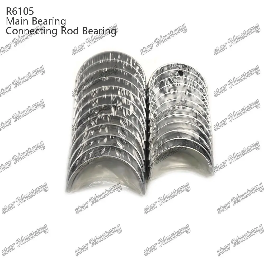 R6105 Main Bearing and Connecting Rod Bearing Suitable for China Engine Engine Parts