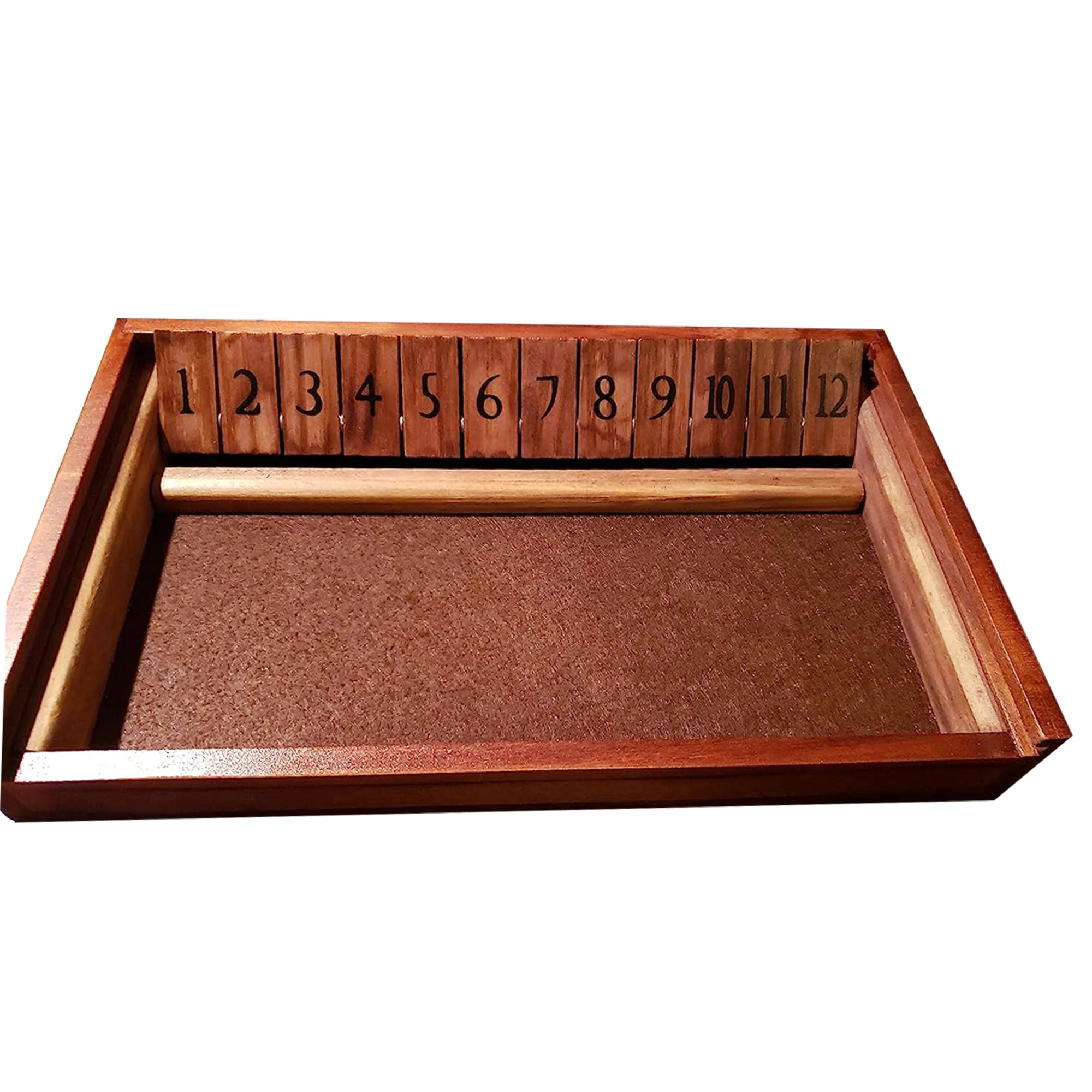 Ajuny Gioco in legno Shut The Box - 10 cifre pieghevoli con tavola da