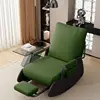 Adjustable [Dark Green Corduroy] Black Base and Leg Support