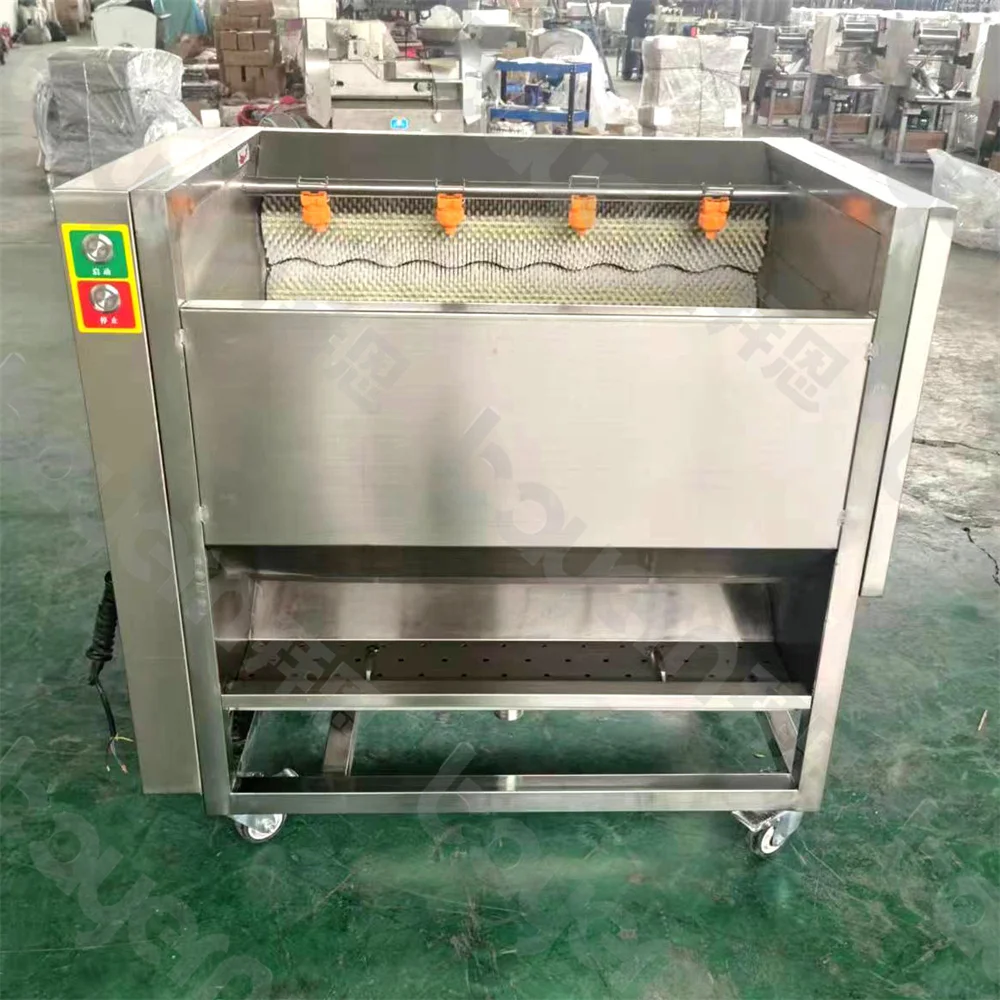 Machine Peeling and Washing Potato Cassava Sweet Potato Carrot Beet Skin Brush Wash Peeler Machine for Peeling Potatoes Cassava