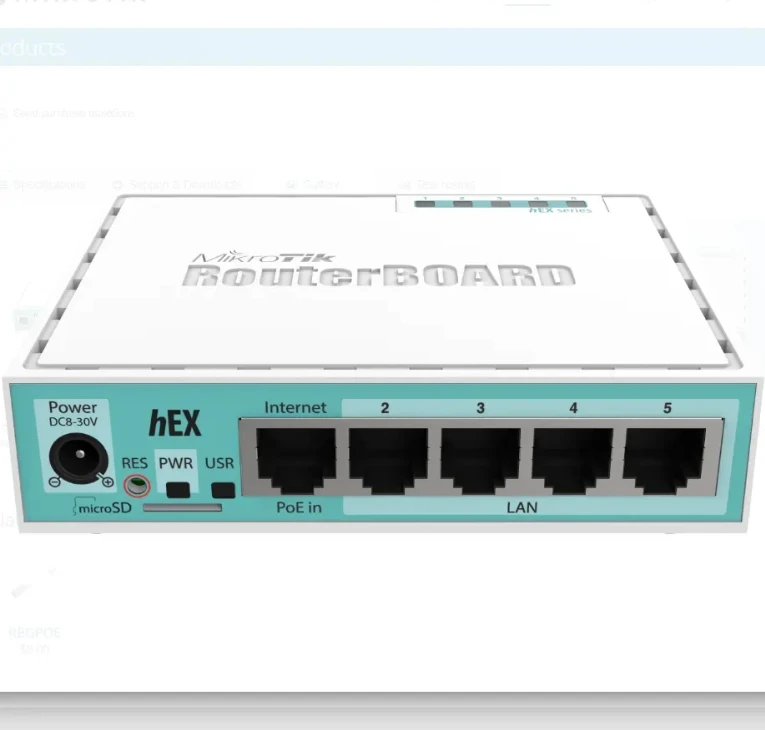 Original New Mikro Tik 5-port ROS Soft Routing Gigabit Mini Home WiFi ...