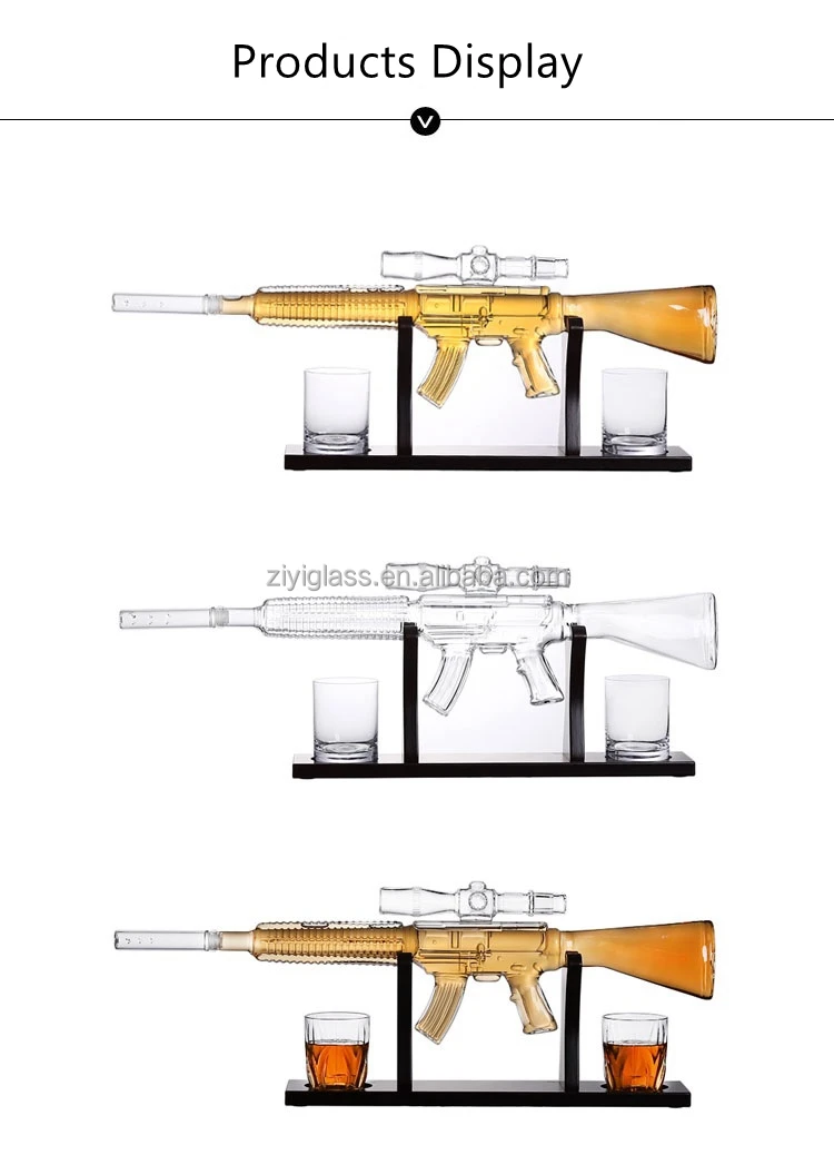 M416 Submachine Gun Decanter Shape High Borosilicate Whiskey Glass Gun