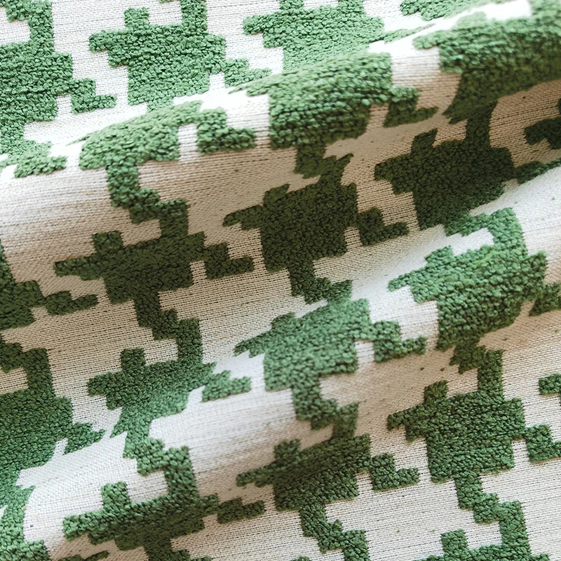 Plain and Patterns Fabric Sofa Fabric Houndstooth Black and White Fabric