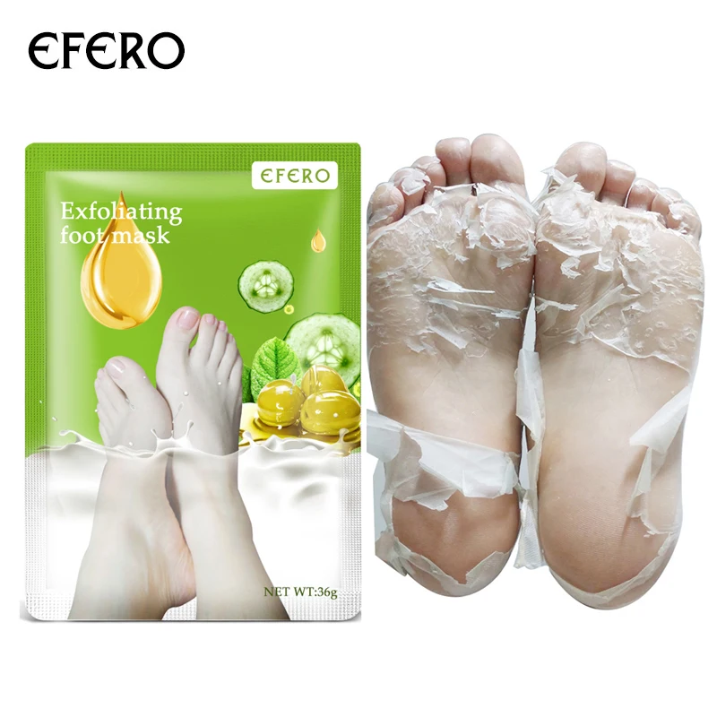 EFERO 3Pair=6PCS Peeling Foot Mask Exfoliating Scrub