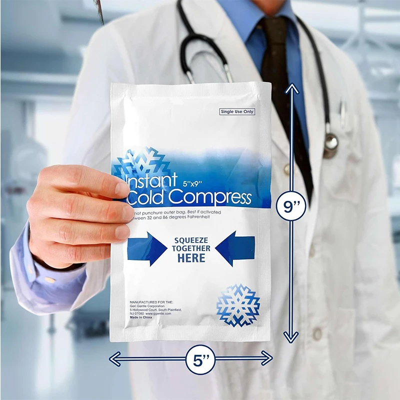 Disposable First Aid Ammonium Nitrate Instant Cold Compress Ice Pack for Sports Injury