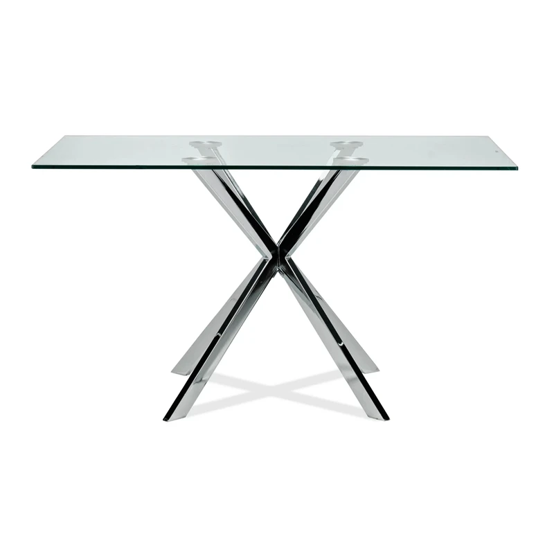 Cheap Price Restaurant Home Rectangular Long Glass Dining Table With
