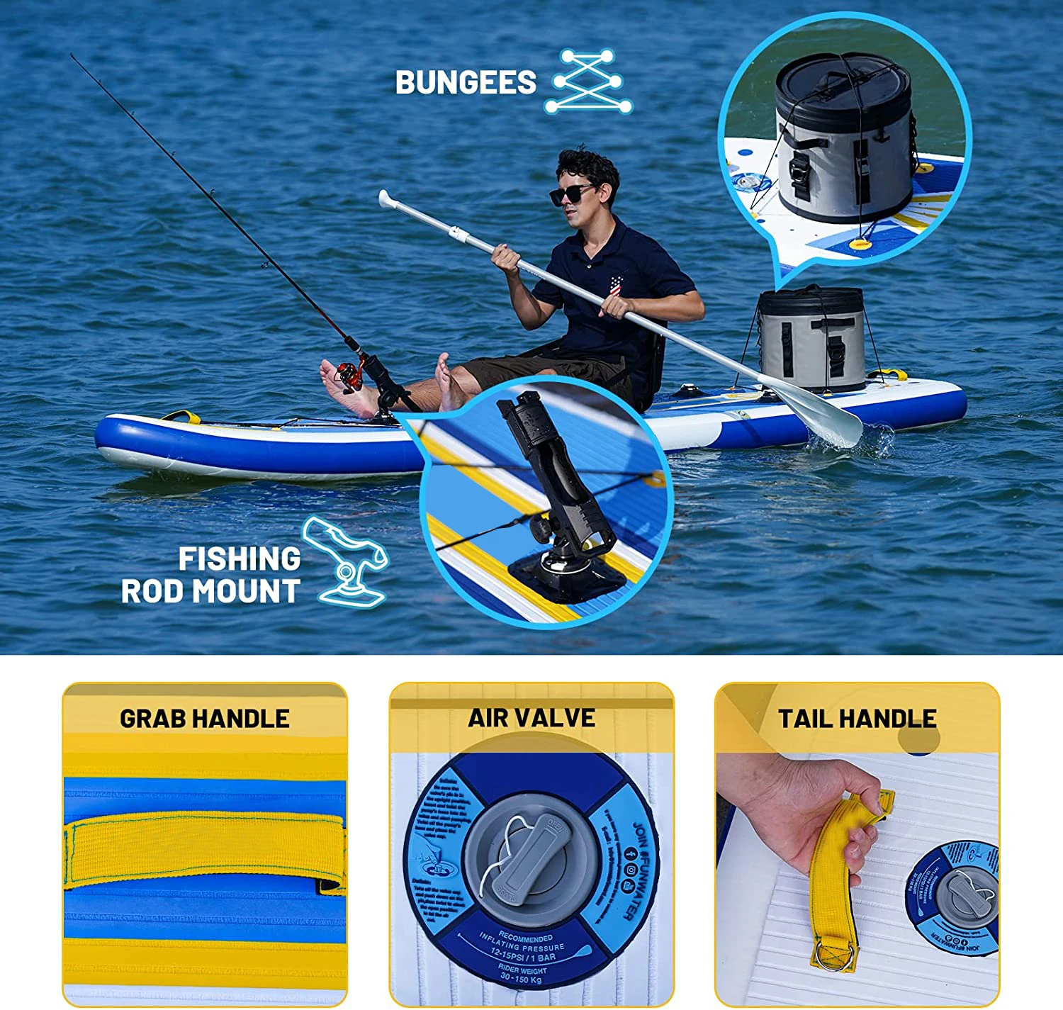 Factory Cheap Durable Inflatable Paddle Board Inflatable Sup Fishing