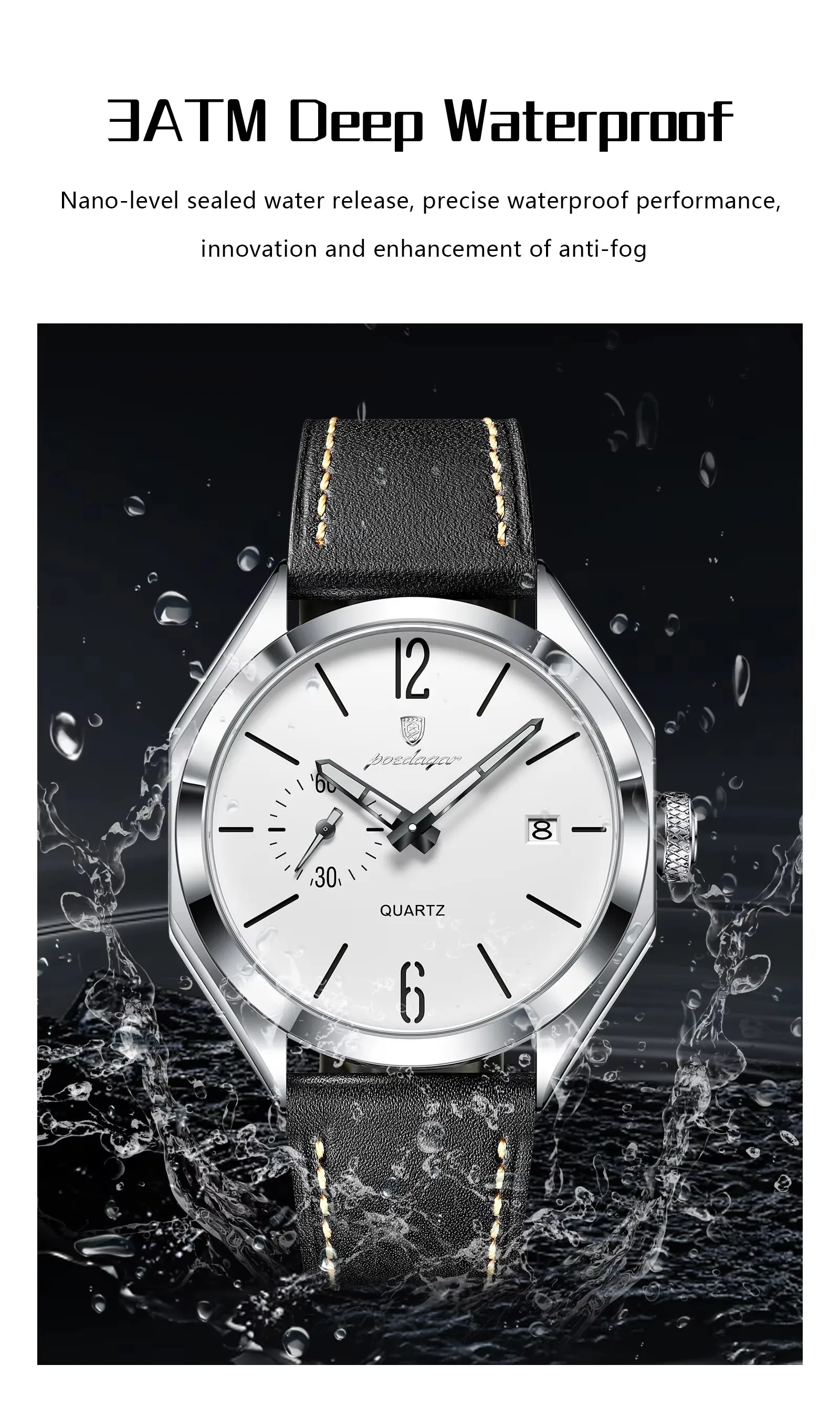 POEDAGAR 689 Quartz Men's Watch