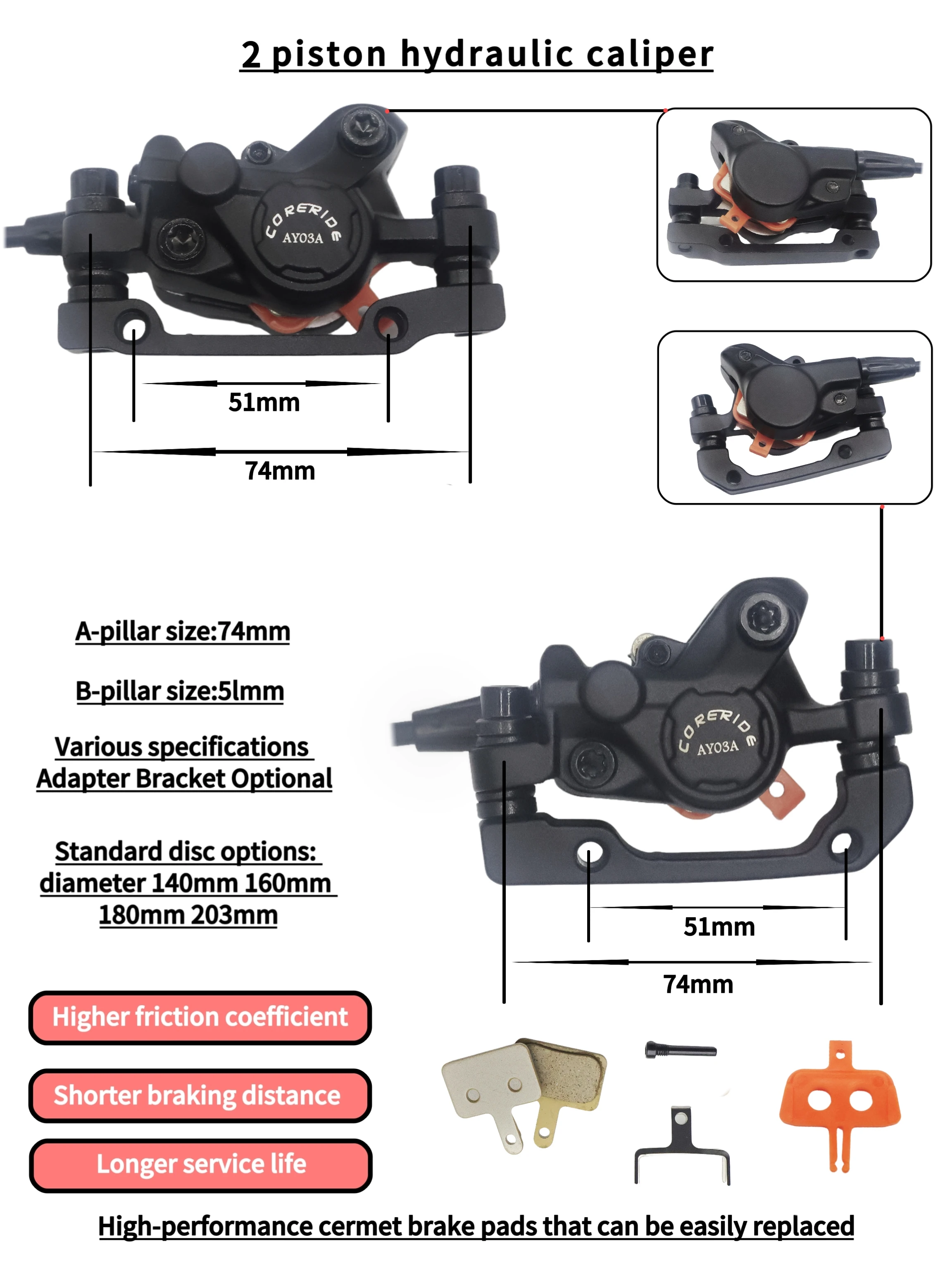 Hydraulic Brake Replace Brake Pads Mountain Bike Hydraulic Disc