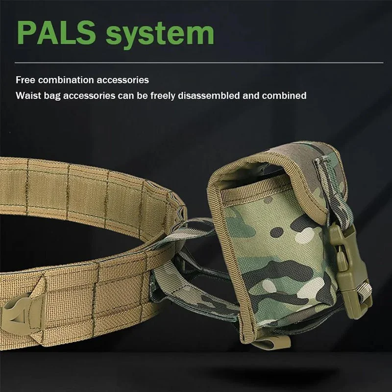 Detachable Camping Adjustable Outdoor Tactical Belts Multifunctional Eight Piece Set Detachable and Adjustable Training Belt