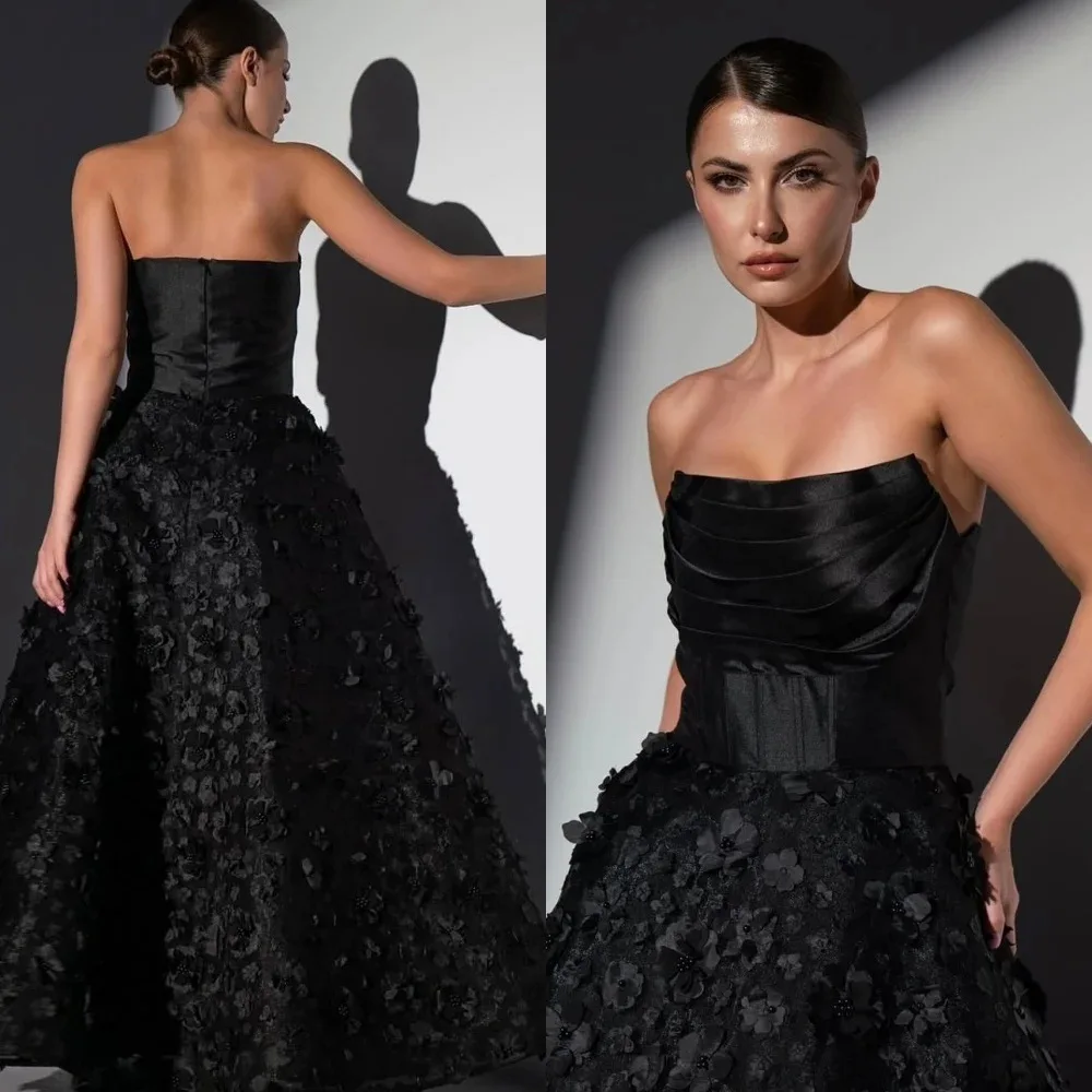 S1899L 2026 Straplet Black Dress for Women AliExpress Cross-border Aura  Elegant Dress Design Sense Light Luxury Evening Dress