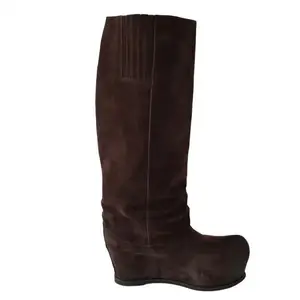 Wholesale High-quality Women's Boots, High Cut Sloping Heels, Small square Toe Western Cowboy Boots, Large Walled Knight Boots