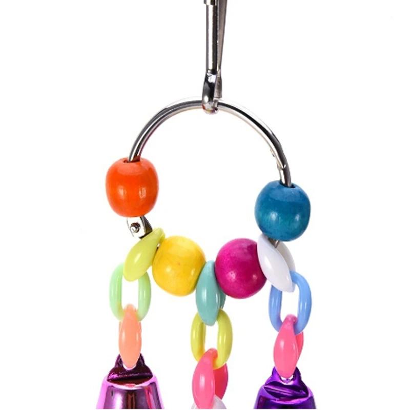 Edelstahl Vogel-Spielzeug Mit Glocke & Löffelring – Schnabel-Conditioner Für Papageien, Aras, Kakadus