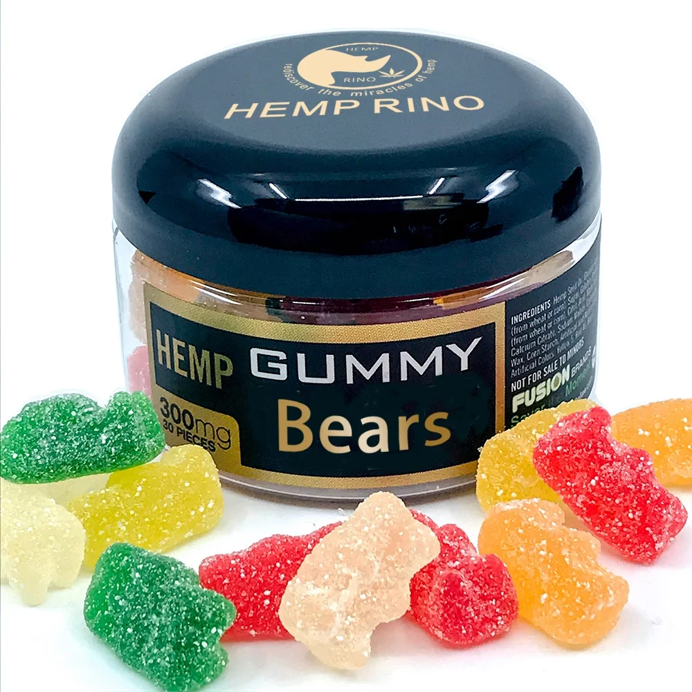 OEM Box Packaging 100% Pure Hemp CBD Gummy Bears Food Supplements Vitamin CBD Edibles