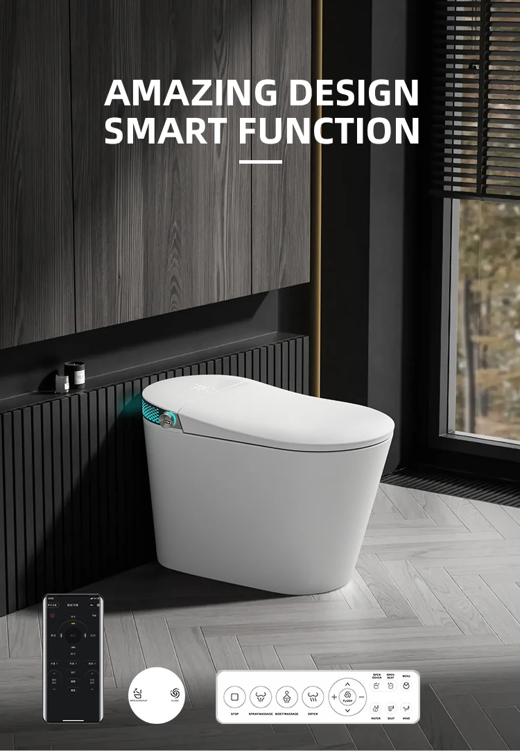 Korean Inodoro Inteligente Eletronic Ceramic Auto Washing Toilets