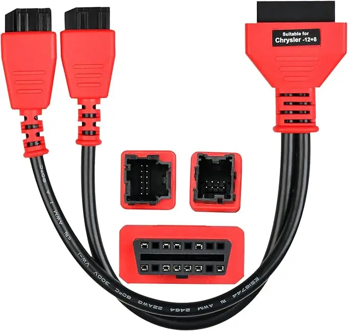 OBD2 Adapter for Chrysler 12+8 Programming Cable Connector, Bypass Gateway Protocol Cable OBD Cable