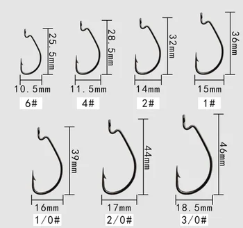Enhanced Wide Gap Crank Hook, Lure Fishing Offset Hook for Texas Rig, Soft Bait Worm Hook, Fishing Tackle – Soft Lure – view 5