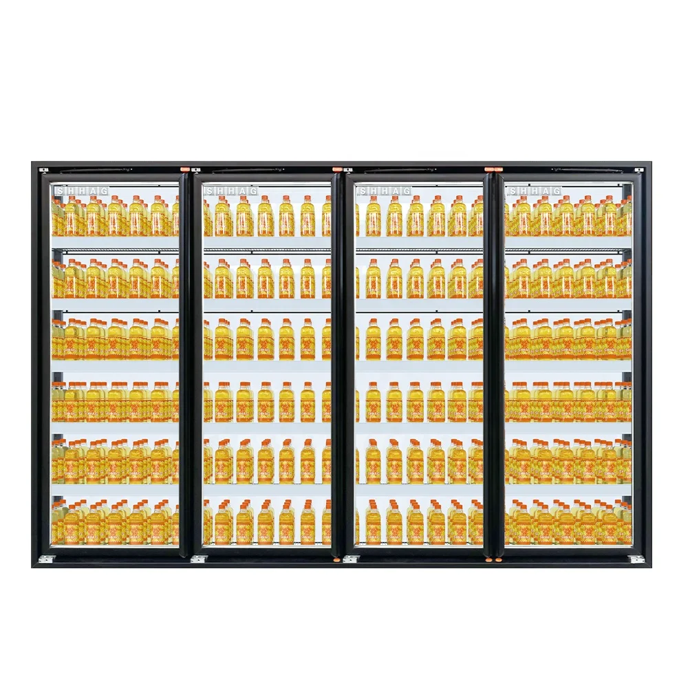 Walk-in Cooler/freezer/upright Fridge Refrigerator Glass Doors Equipped Frame and Shelf Per Door for Cold Room