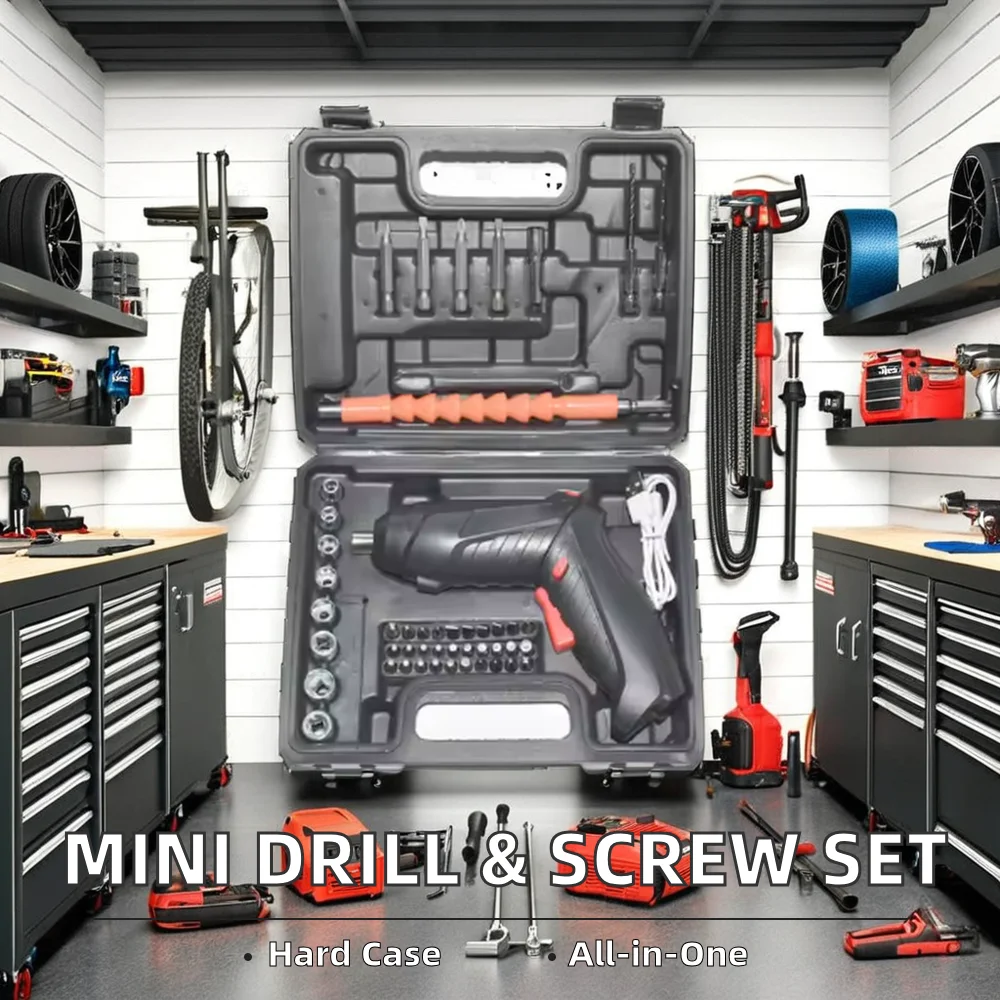 Scrowdriver Package WOSAI LED Cordless Screwdriver 3.6V Lithium Battery Power Electric ...