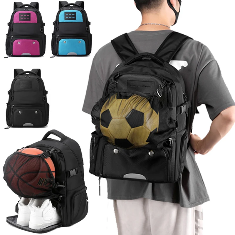Factory Customizable Back Packs Elite Mesh Youth Designer Ball Travel Outdoor Soccer Basketball Gym Casual Sports Backpack Bag