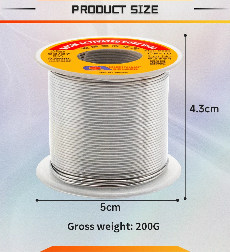 Tin Soldering Wire - Rosin Activated Core for Reliable Soldering