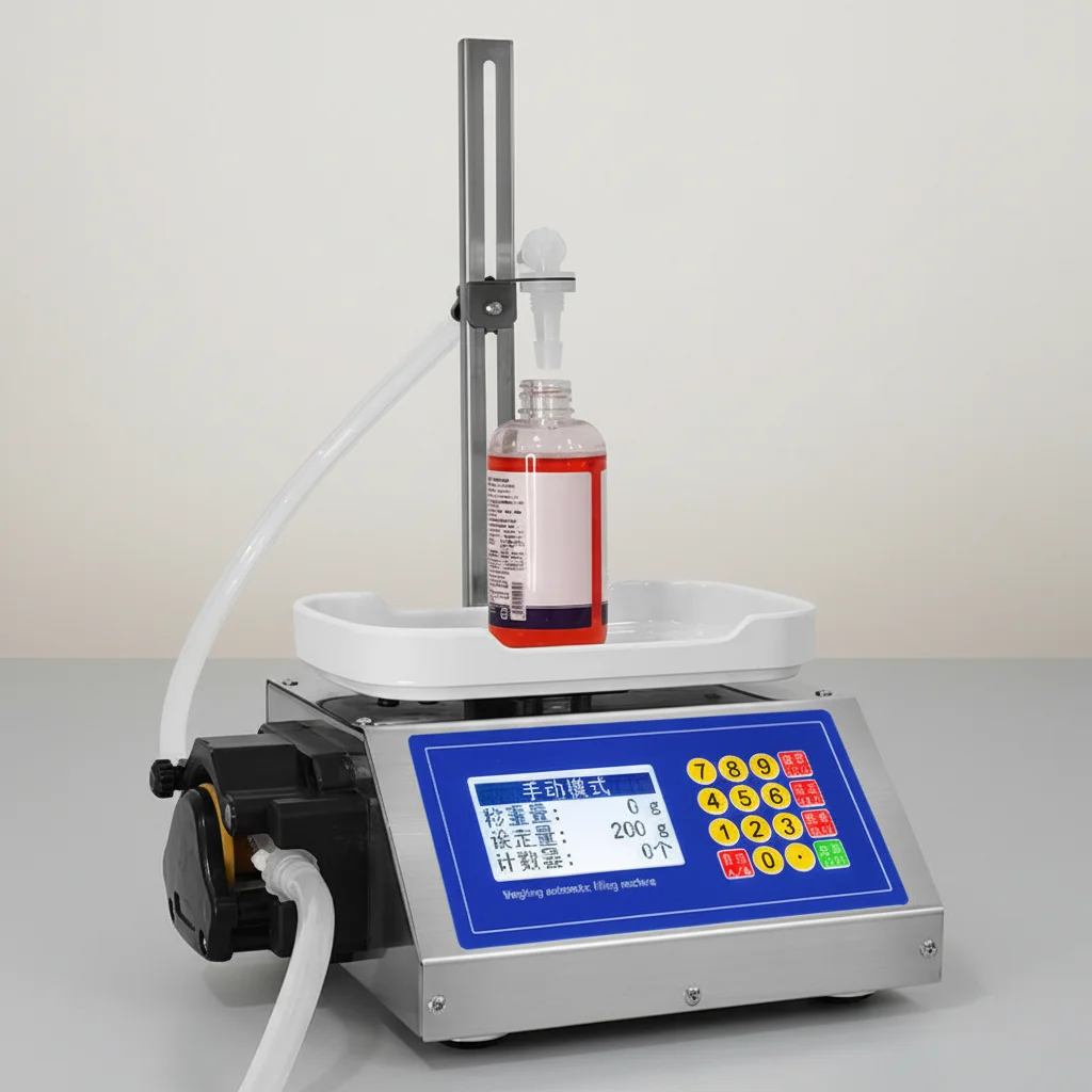 TEBAK CSY-3500 Semi Automatic Weighing Paste Honey Gear Pump Filling Machine Piston Shampoo Cosmetic Cream Glass Bottle