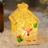 Maison de cadeau de bonhomme de neige (couleur foncée)