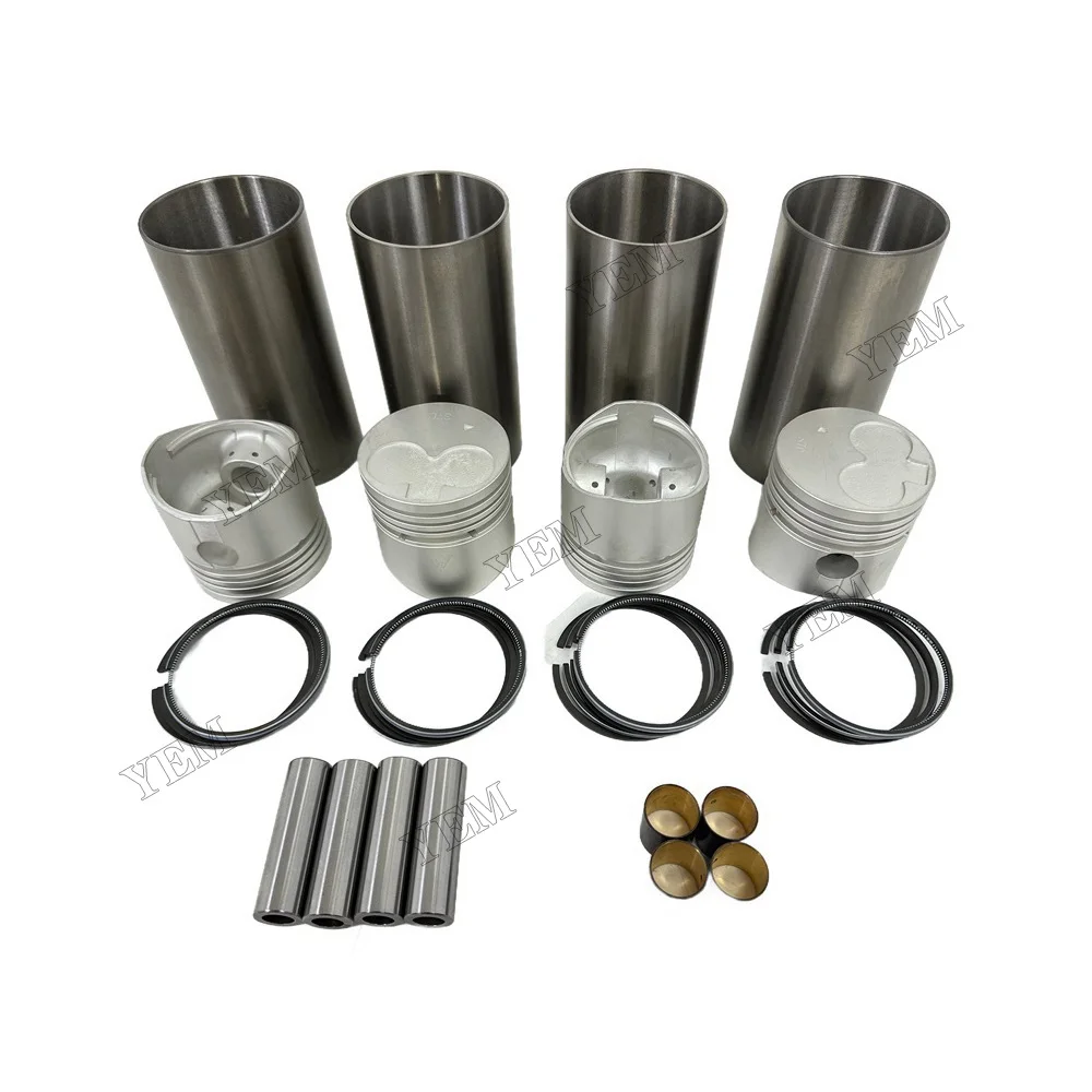 Cylinder Liner Kit Compatible for Mitsubishi K4D Engine Rebuild Kit 6