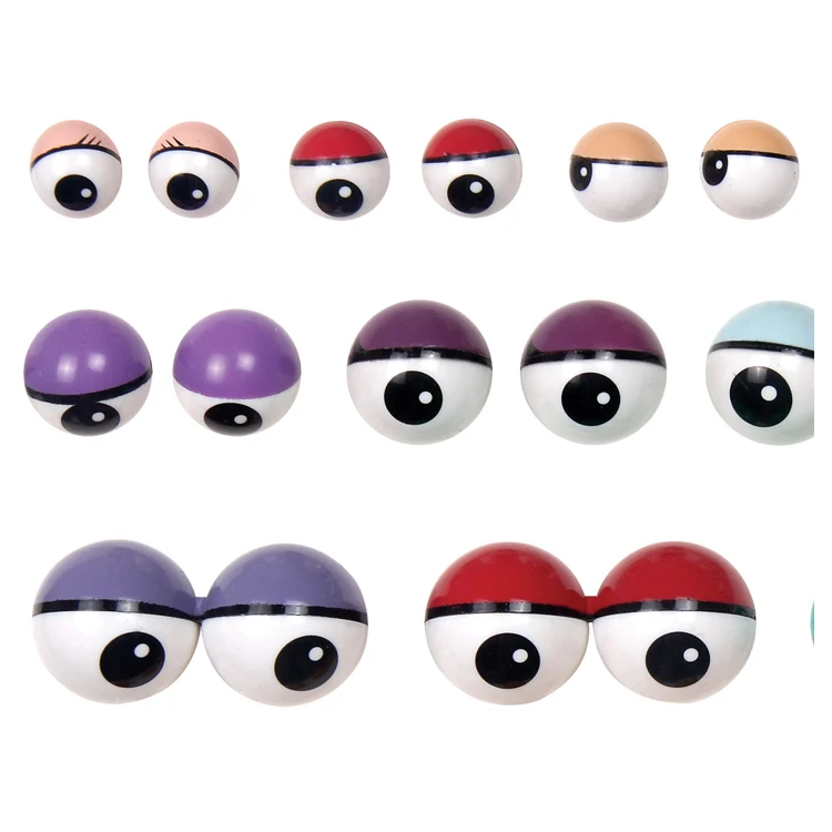 10pairs20pcs Toy Eyes Cartoon Eyes Oval Safety Eyes Animal Eyes