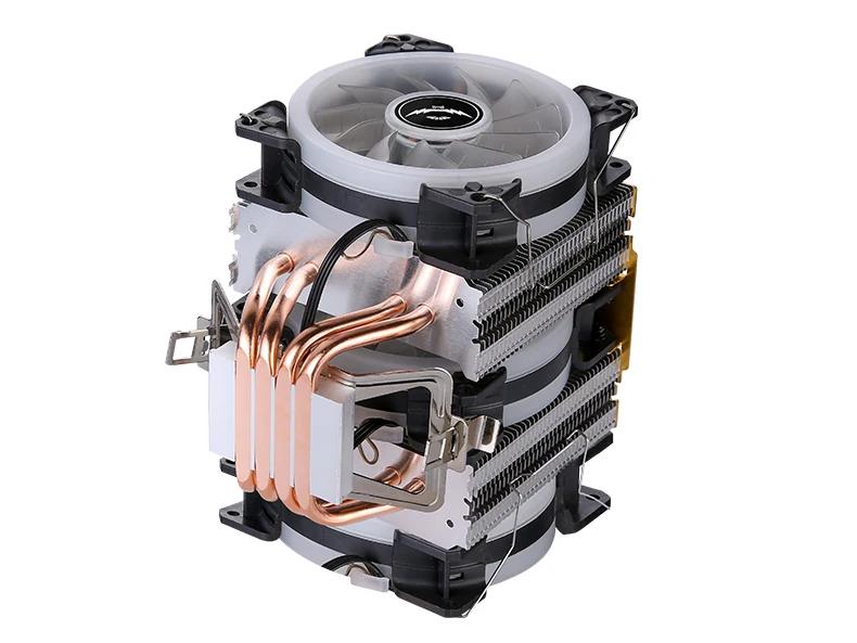 4 Heat Pipe Copper Pipe Cpu Cooler Illuminated 3 Fans Quiet Amd Am4 ...