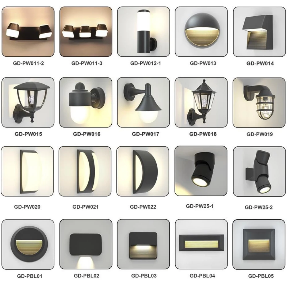 Современный черный пластиковый gu10 10 Вт Регулируемый ip44 Водонепроницаемый декоративный светильник для дома, наружного внутреннего освещения, светодиодный настенный светильник