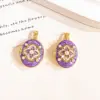 Xl4659 golden purple photo clip pendant, blooming floral design