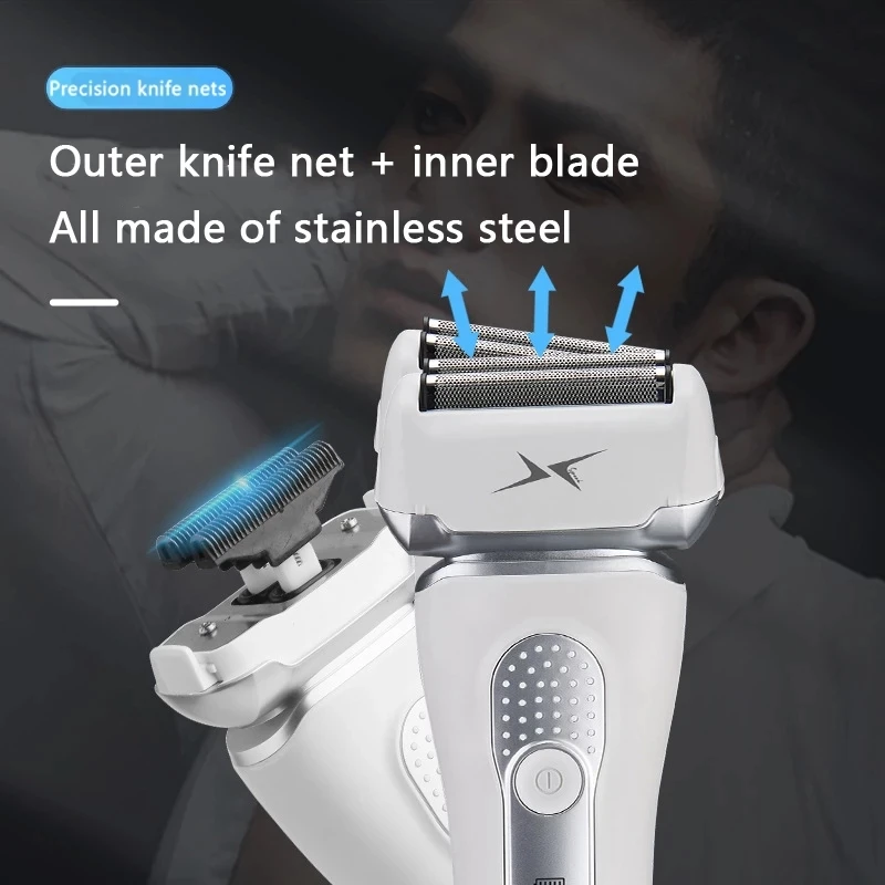 Kemei Electric Shaver Waterproof Men's Shaver Rechargeable Electric Razor Beard Trimmer Shaving Machine