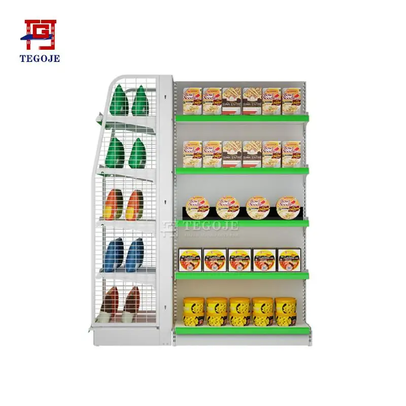 Supermarket Store Shelf Convenience Store Gondola Rack Display Steel ...