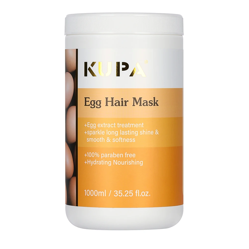 KUPA 100% Paraben Free Natural Food Formula Hair Treatment Improve Frizz Restore Shiny Egg Yolk Hair Mask