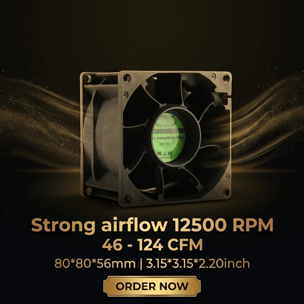 Cooler, Axial, 80*80*56mm, Brushless, 12V - detail 14