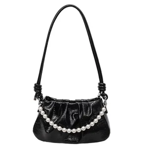 2026 New Niche Bag Light Luxury Fashion Chain Crossbody Bag Pleated Bag for Women square Mini Bag