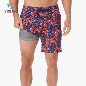 New Collection High-Waist Swim Shorts Man Custom Print  Quick Dry Breathable Swim Trunks With Drawstring Closure