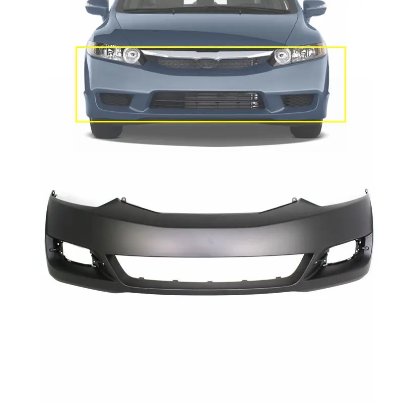 OEM car body auto parts front bumper cover fascia for honda civic 2009 2010 2011