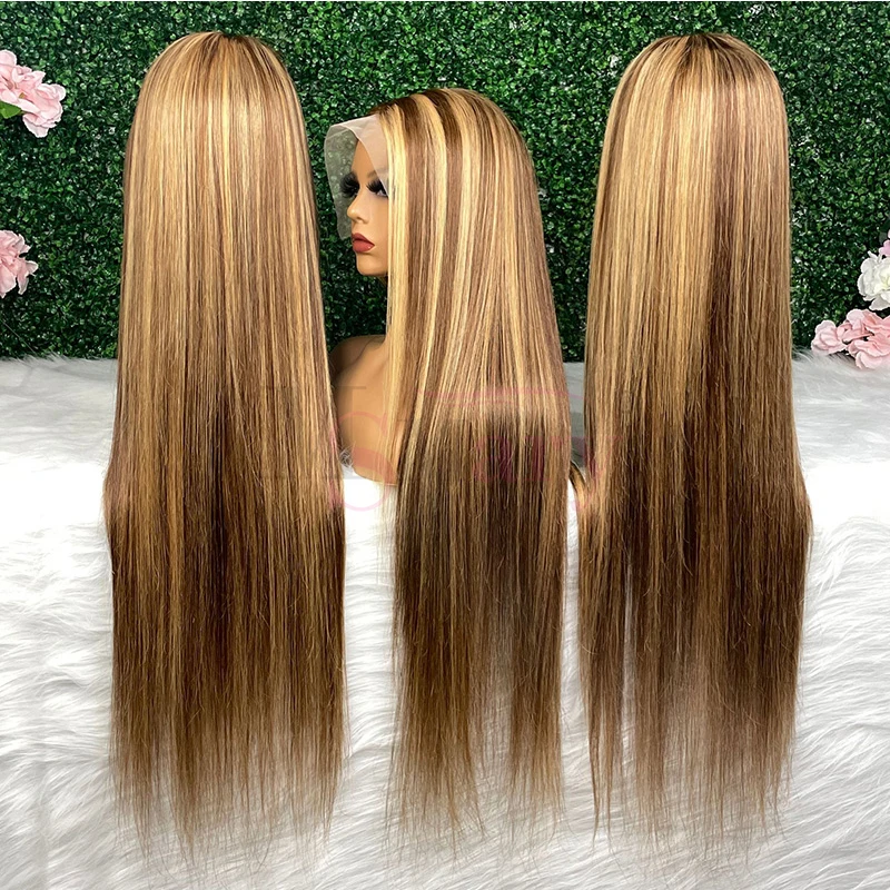 Highlight Color Transparent Hd Lace Front Wigs 13x4 4x4 Deep Wave Wig